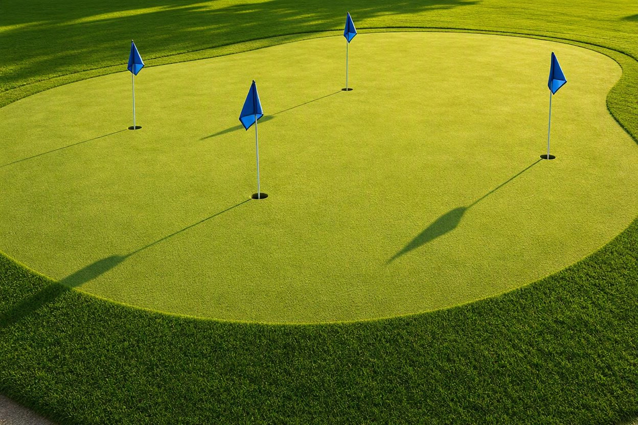 Backyard golf putting green